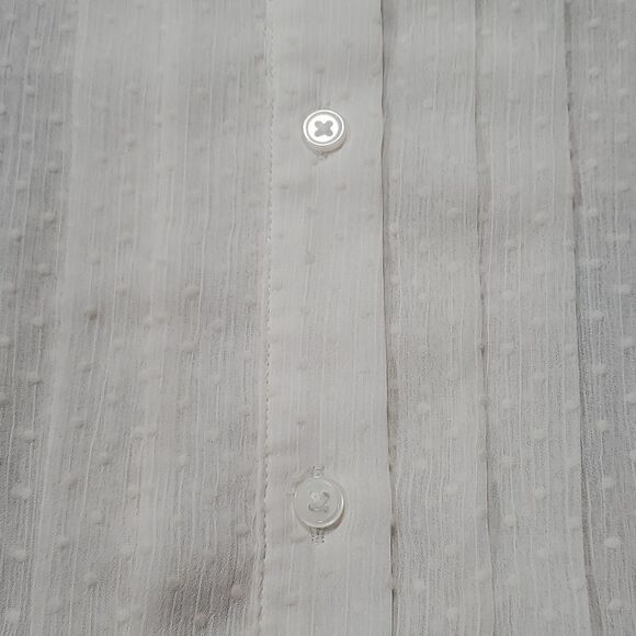 🔥NWT Banana Republic Cream Swiss Dotted Long Sleeve Top Small - Picture 7 of 11